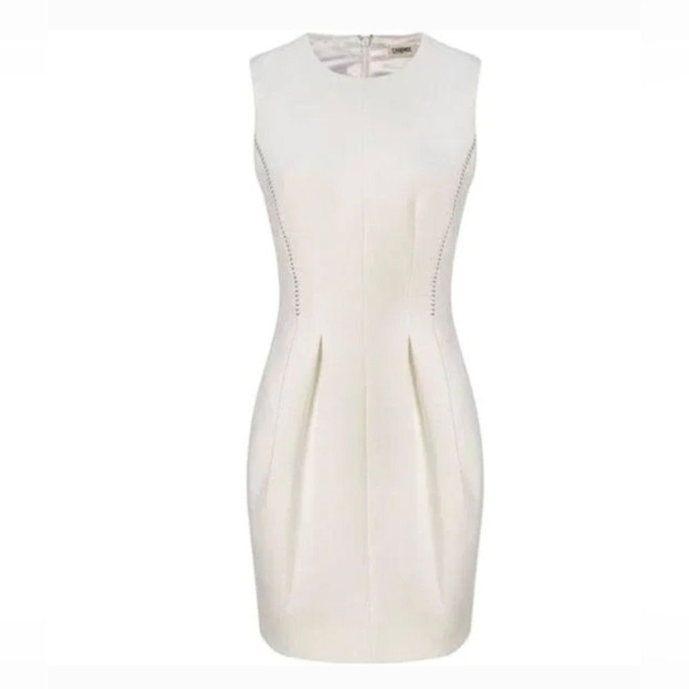 L'AGENCE Ivory Sleeveless Mini Dress